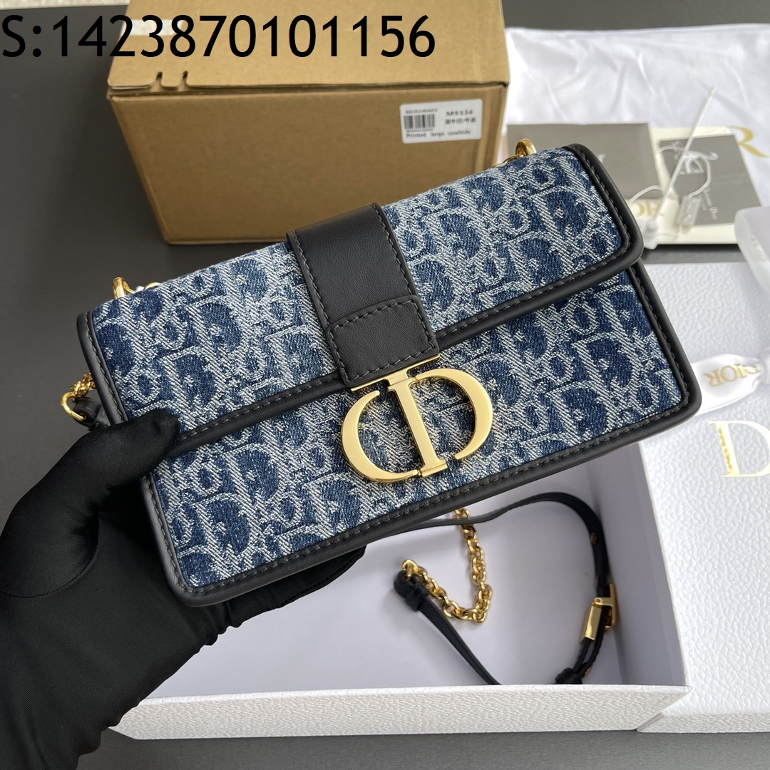 [JHL] 디올 몽테인 이스트 웨스트 체인 백 데님 오블리크 자카드 블루 M9334 21*12*6cm 