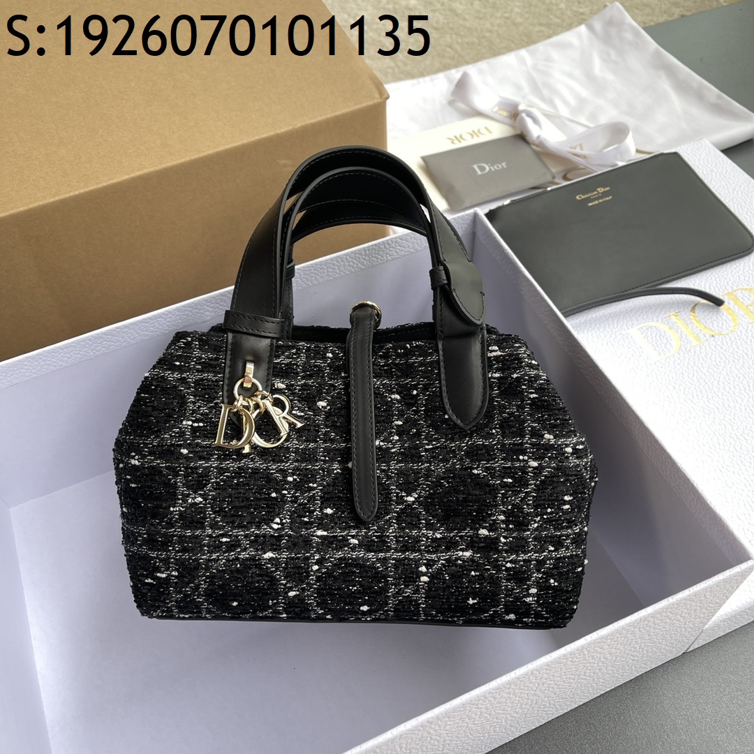 [JHL] 디올 스몰 뚜주흐 백 트위드 M2822 23*14*12cm 블랙 