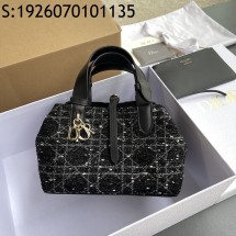 [JHL] 디올 스몰 뚜주흐 백 트위드 M2822 23*14*12cm 블랙 