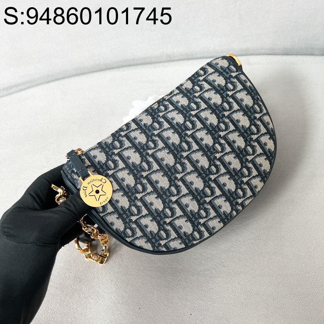 [JHL] 디올 디올스타 칼리스토 백 오블리크 자카드 블루 S3206 20*14*4cm 