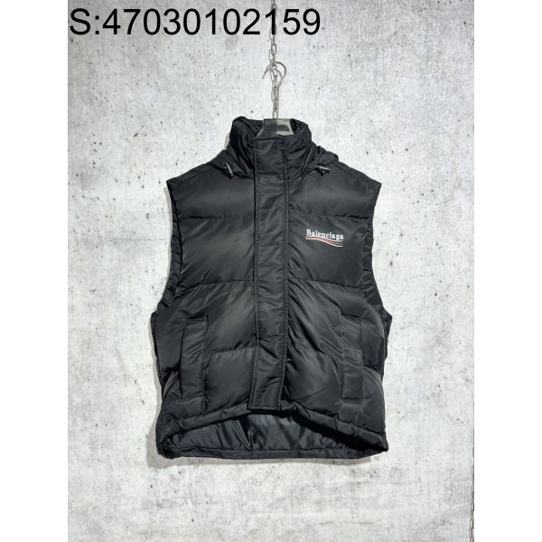 [사슬공장] 발렌시아가 모노그램 웨이브 패딩 조끼 블랙 balenciaga