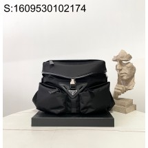 black frame 공장 프라다 리나일론 및 가죽 숄더백 2VD062 29*23*15cm 