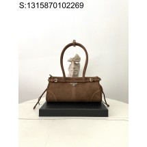 black frame 공장 프라다 보니 미디엄 스웨이드 핸드백 1BA426 32*15.5*12cm 브라운 
