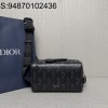 [JHL] 디올 랑고 22 백 CD 다이아몬드 캔버스 22*10.5*12.5cm 블랙 