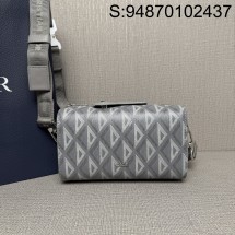 [JHL] 디올 랑고 22 백 CD 다이아몬드 캔버스 22*10.5*12.5cm 그레이
