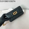 [JHL] 디올 미스 카로 파우치 체인 매크로까나쥬 램스킨 블랙 20*11.5*3.5cm 