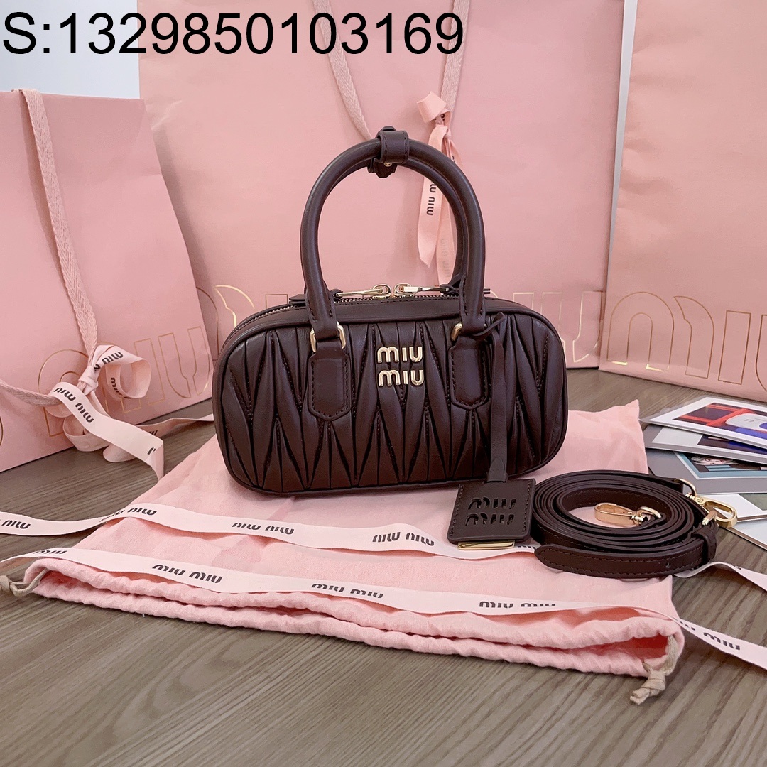 [JHL] 미우미우 아르카디 마테라쎄 나파 가죽 미니 백 19*10*5cm 5BP088 와인 