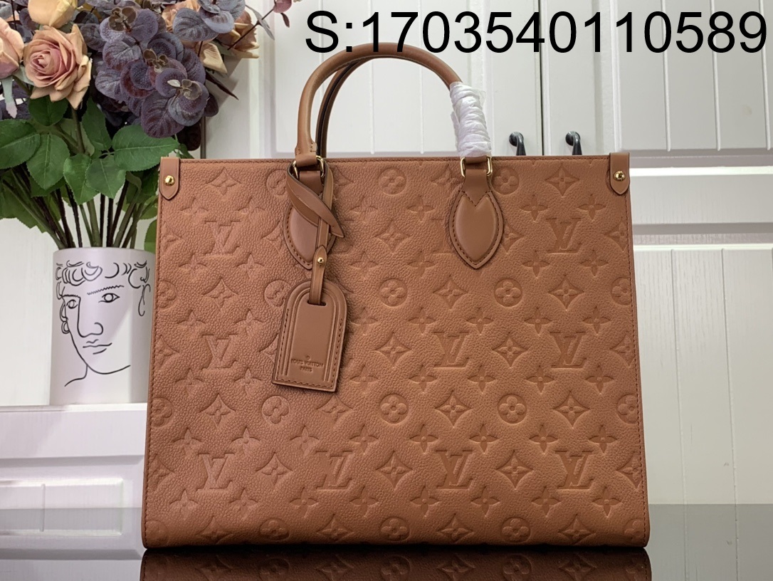 [88factory] 루이비통 엠보 모노그램 온더고 M46128 M45595 35*27*14cm 꼬냑 미디엄