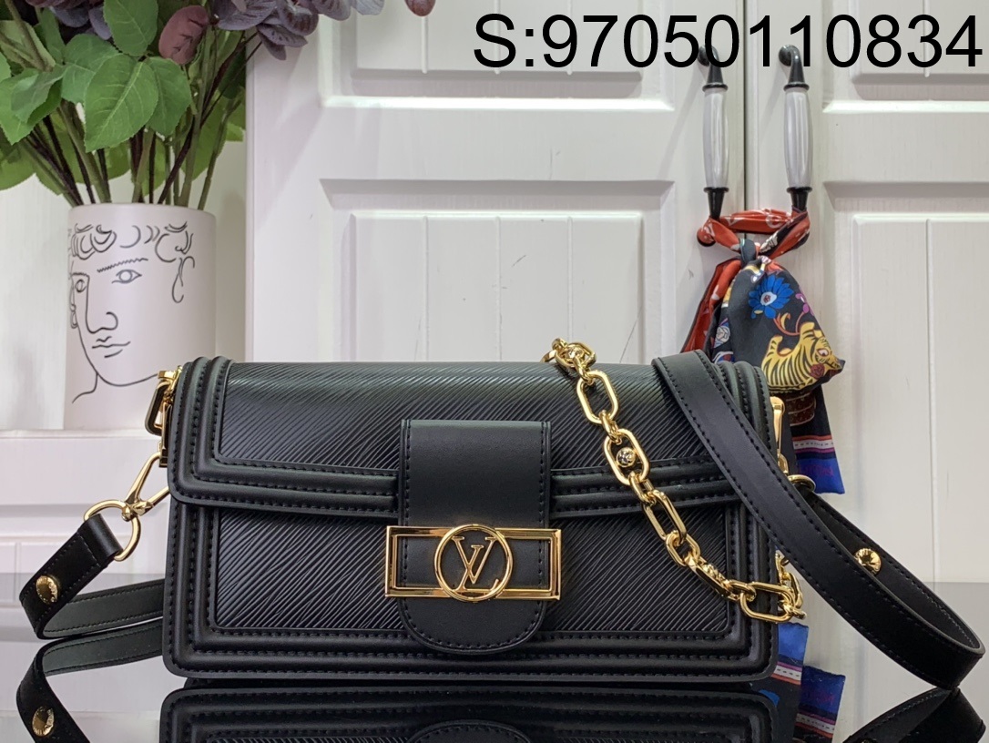 [88factory] 루이비통 도핀 에피 레더 블랙 M23603 21*12*5cm 