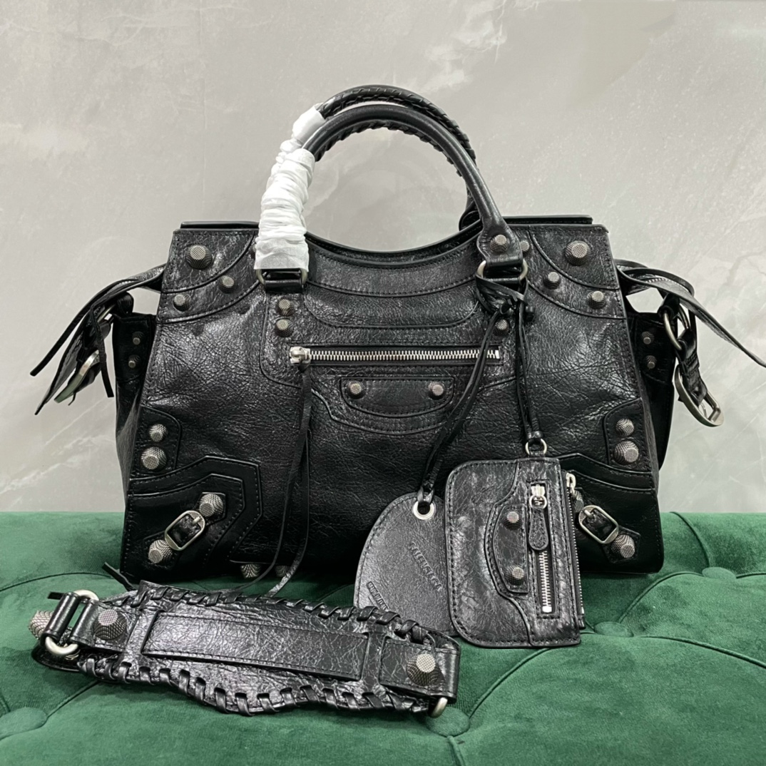 [dxg] 발렌시아가 르 카골 시티 핸드백 38cm 빈티지 실버 장식 