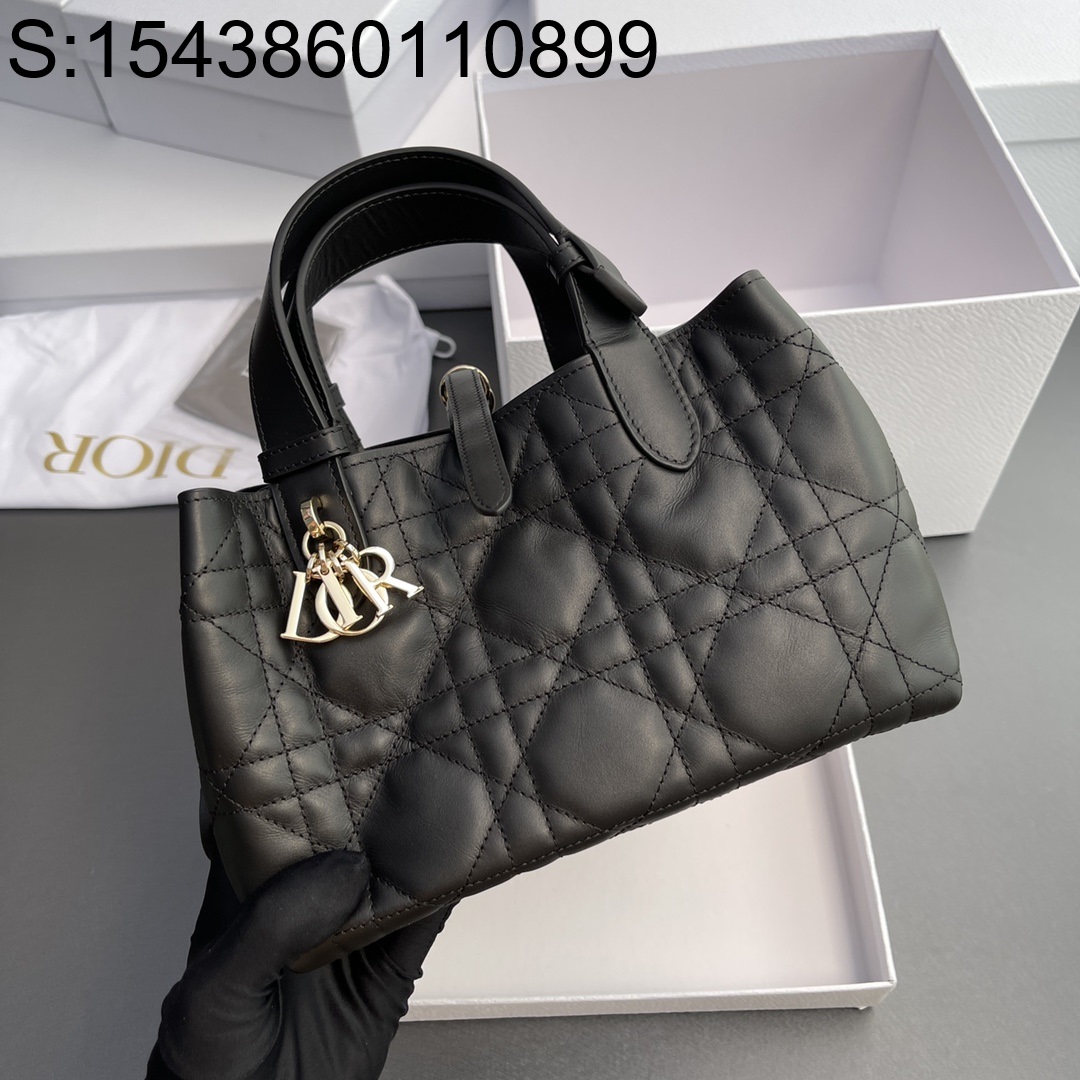 [JHL] 디올 스몰 뚜주흐 버티컬 토트백 매크로까나쥬 블랙 M2822 23*14*12cm 