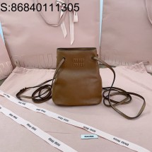 [JHL] 미우미우 나파 가죽 미니 백 5NF460 17*14*6cm 브라운 
