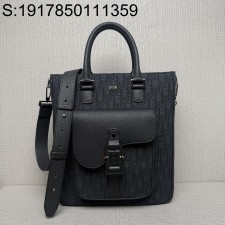[JHL] 디올 새들 토트백 디올 오블리크 자카드 그레인드 카프스킨 블랙 32*36*13.5cm 