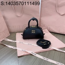 [JHL] 미우미우 레더 탑 숄더백 18*11.5*8cm 5BP0M 블랙 