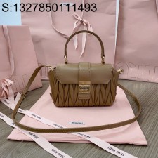 [JHL] 미우미우 마테라쎄 나파 레더 핸드백 17*12.5*7cm 5BP0 커피