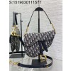 [JHL] 디올 라지 스트랩 새들백 블루 디올 오블리크 자카드 24*6*18cm 