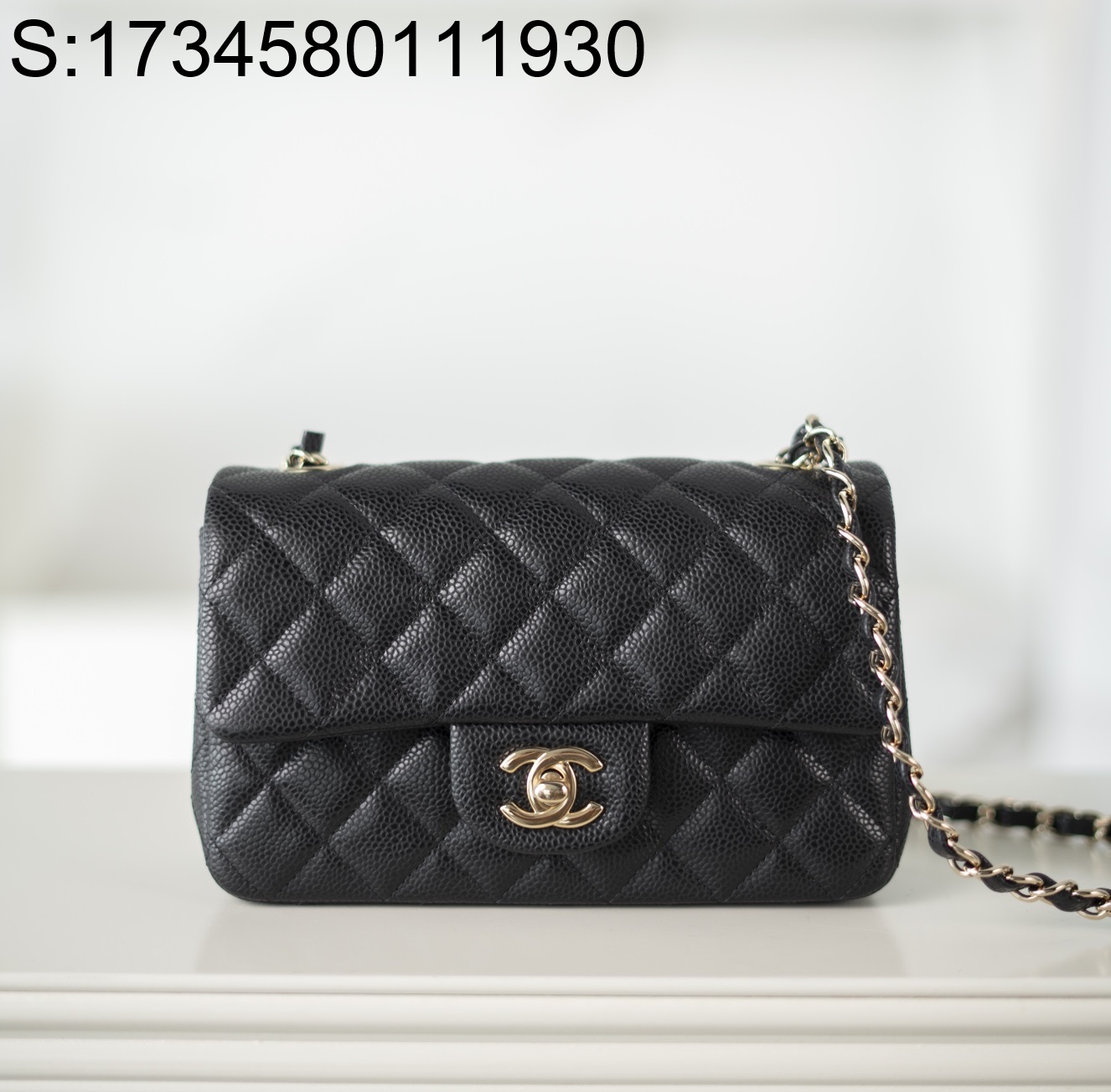 [JD] 샤넬 CF 금장 클래식 플랩백 미니백 12*20*6cm 블랙 CHANEL
