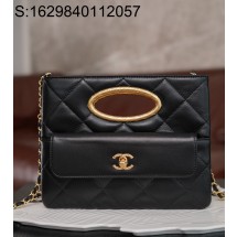 [JD] 샤넬 클러치 램스킨 골드 메탈 블랙 24B 19*25*3cm 