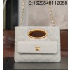 [JD] 샤넬 클러치 램스킨 골드 메탈  라이트 그레이 24B 19*25*3cm 