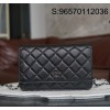 [JD] 샤넬 클래식 체인 지갑 램스킨 실버 메탈 19cm 블랙 WOC 