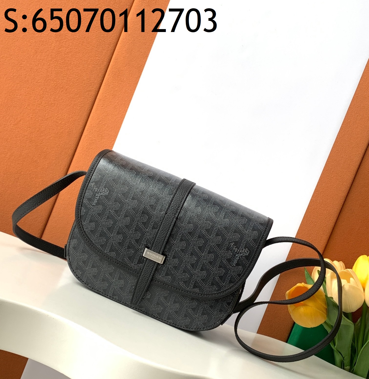 [엠플러스] 고야드 벨베데르 백 블랙 16*7*22cm 