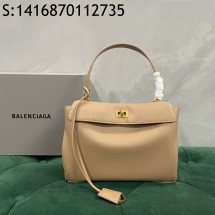 [dxg] 발렌시아가 로데오 스몰 핸드백 빈티지 골드 장식 28.9*20*9.9cm 밀크티 