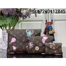[88factory] 루이비통 비비엔 LV Xmas 키리가미 포쉐트 모노그램 캔디 레드 M12203 11.5*0.5*15.5cm 