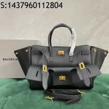 [dxg] 발렌시아가 벨 에어 스몰 캐리 올 백 29.5*20.3*11.9cm 블랙 빈티지 골드 장식 