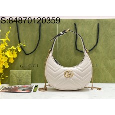 [JHL] 구찌 GG 마몽 하프 문 쉐이프 미니백 699514 21.5*11*5cm 화이트 