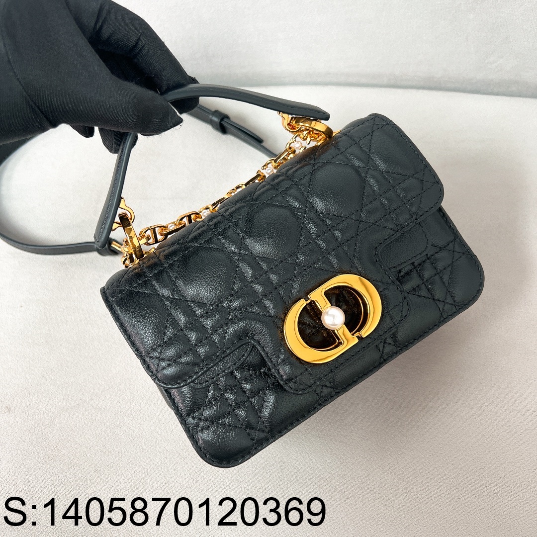 [JHL] 디올 미니 졸리 탑 핸들백 까나쥬 카프스킨 블랙 M9272 19*2*6cm