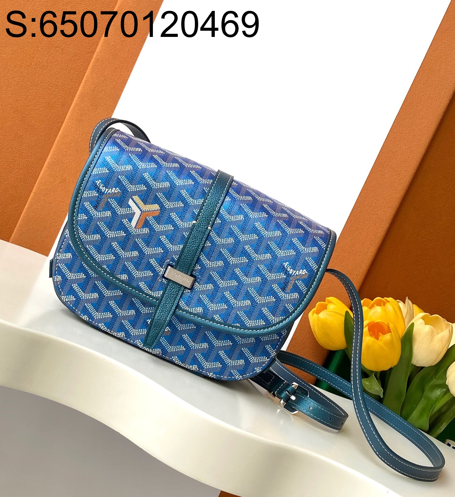 [리미티드] 고야드 벨베데르 백 블루 16*7*22cm