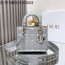 [JHL] 디올 스몰 레이디백 메탈릭 실버 금장 M0505 20*8.5*17cm 