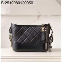 [JD] 샤넬 가브리엘 스몰 호보백 빈티지 카프스킨 골드 메탈 블랙 15*20*8cm 