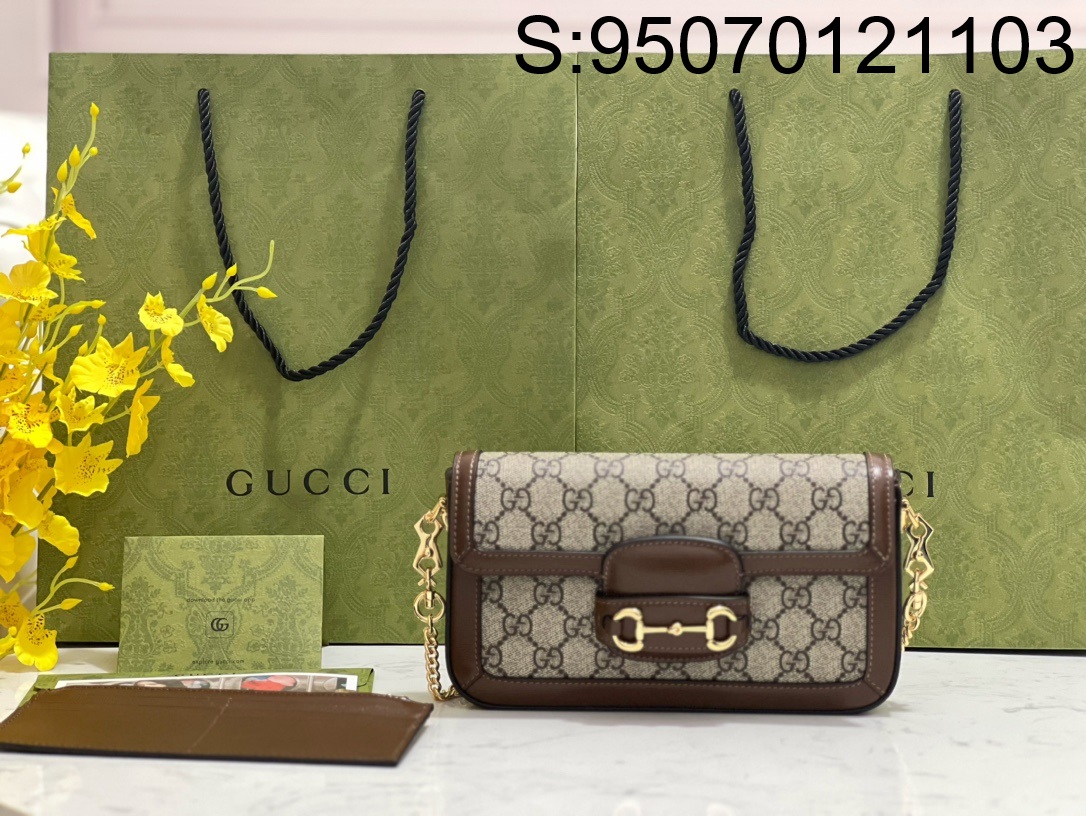 [JHL] 구찌 홀스빗 1955 미니백 752002 12.5*21.5*3cm 브라운 