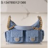 [JD] 샤넬 스몰 호보백 워시드 데님 골드 메탈 25C 블루 22*31*15cm