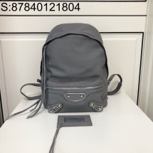 [dxg] 발렌시아가 르 카골 백팩 램스킨 28*37*13cm 그레이 샤이니 실버 장식 