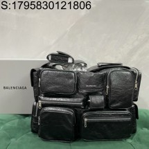 [dxg] 발렌시아가 수퍼비지 라지 피어싱 슬링백 블랙 41.9*29*18.9cm 빈티지 실버 장식 