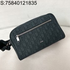 [JHL] 디올 토일레트리 백 블랙 오블리크 자카드 24.5*14.5*13cm 