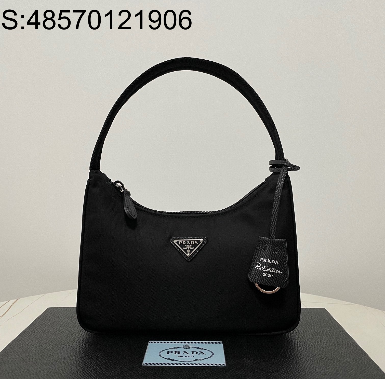 black frame 공장 프라다 리에디션 리나일론 미니백 23*17*6cm 1NE515 블랙 