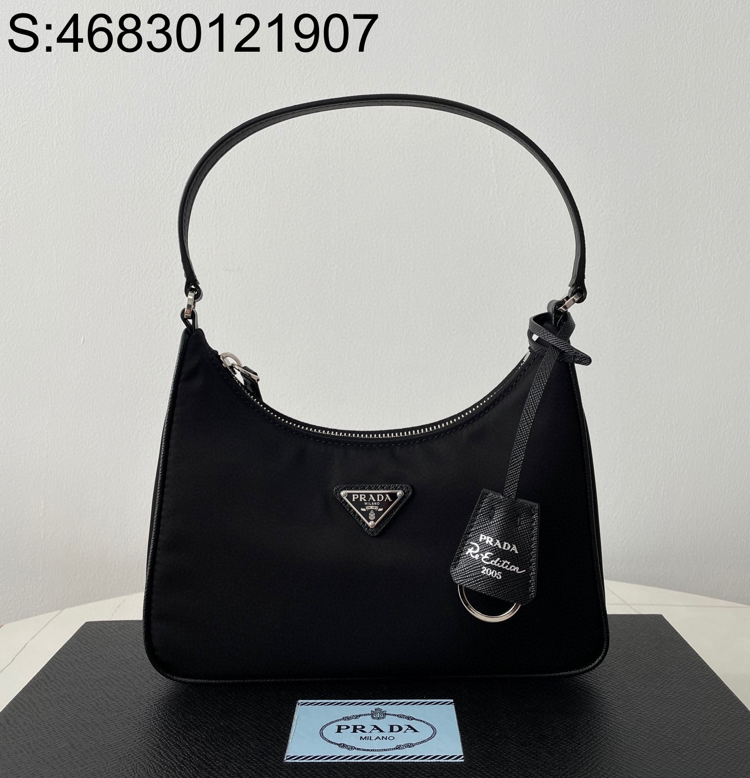 black frame 공장 프라다 리에디션 리나일론 미니백 1NE204 23*17*6cm 블랙 