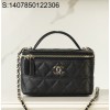 [JD] 샤넬 클래식 체인 베니티백 골드 메탈 25C 블랙 17*9.5*8cm 
