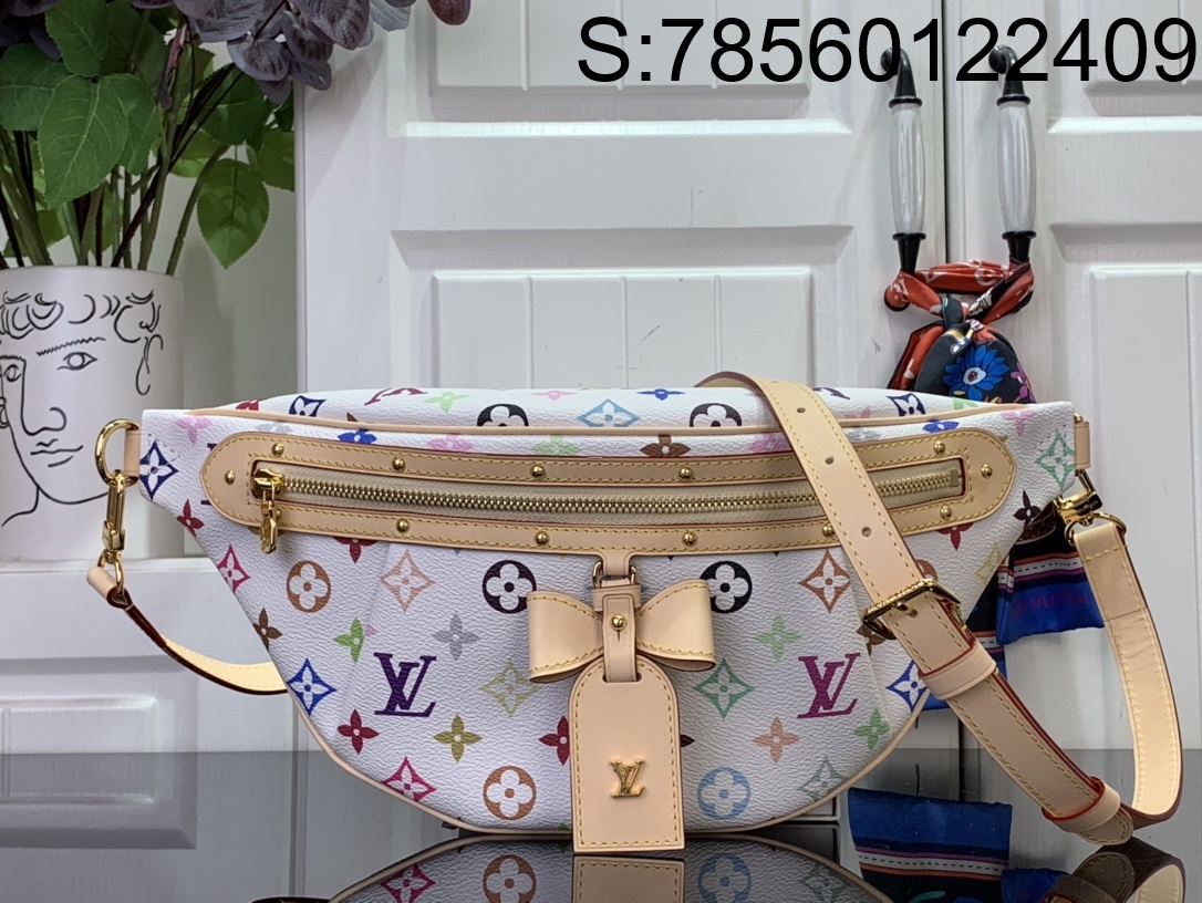 [88factory] 루이비통 X 무라카미 타카시 하이 라이즈 컬티컬러 M13660 화이트 16*8*38cm 