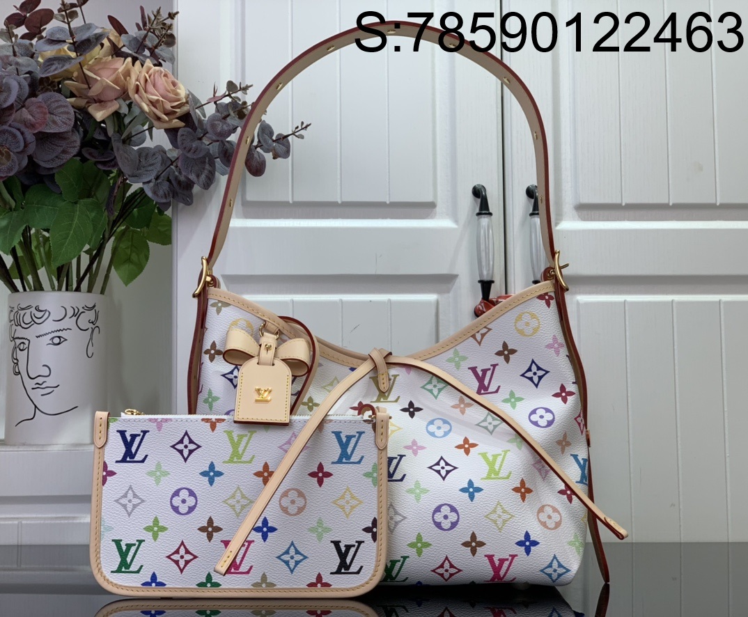 [88factory] 루이비통 X 무라카미 타카시 캐리올 PM 멀티컬러 M13661 화이트 29*24*12cm 