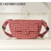 [JD] 샤넬 라지 호보백 울 트위드 카프스킨 골드 메탈 24N 레드 18*30*8cm