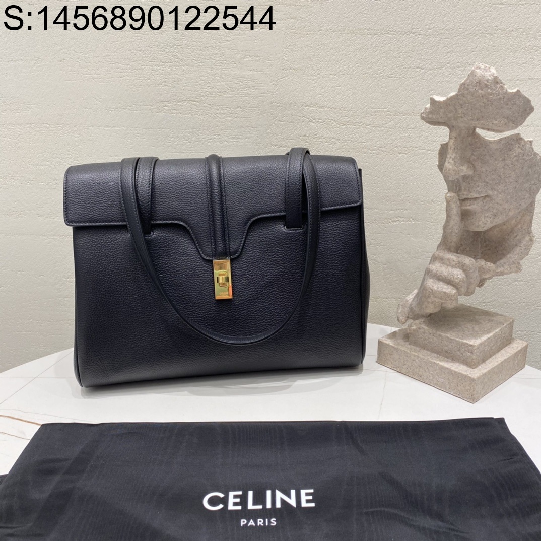 black frame 공장 셀린느 미디움 소프트 16 백 195543 32*24*15cm 블랙