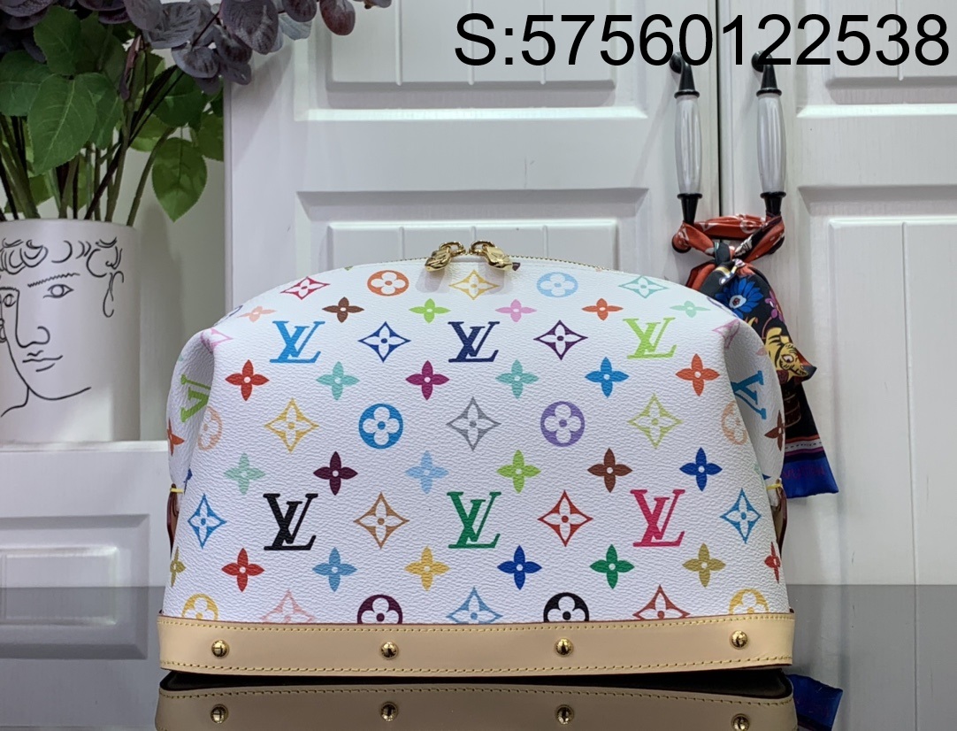 [88factory] 루이비통 X 무라카미 타카시 코스메틱 파우치 GM 멀티컬러 M13743 화이트 27*18*9cm 