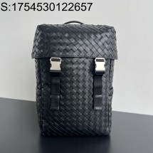 징 팩토리 보테가베네타 인트레치아토 플랩 백팩 766580 38*26*15cm 블랙 