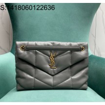 Pomegrante 생로랑 나파 퀼팅 소재 PUFFER 577475 33*14*24cm 그레이 금장 