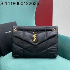 Pomegrante 생로랑 나파 퀼팅 소재 PUFFER 577475 33*14*24cm 블랙 금장 