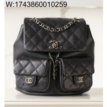 [JD] 샤넬 백팩 그레인드 샤이니 카프스킨 골드 메탈 미디엄 23P 20.5*20*11.5cm 